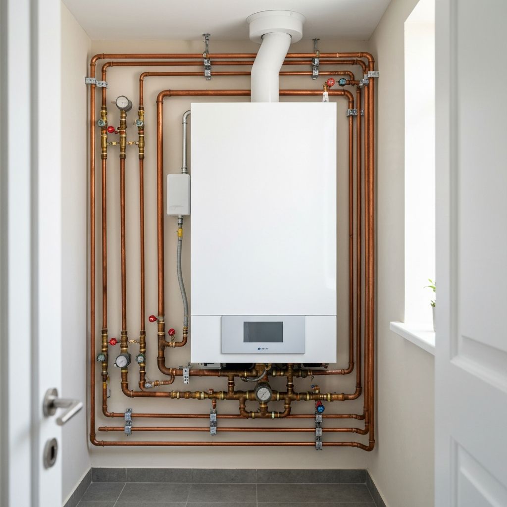 Professional boiler installation